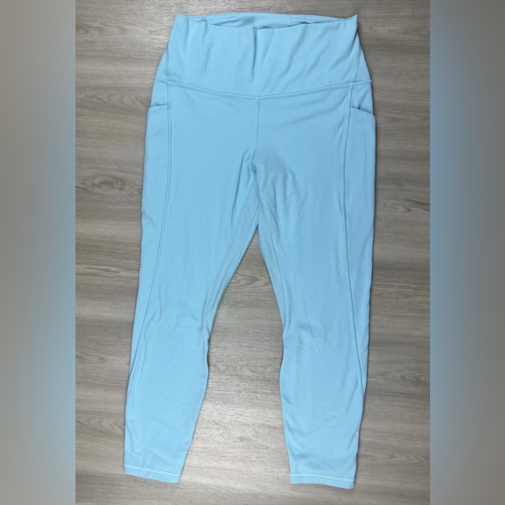 Lululemon Align High Rise Pants 25" Inseam with Pockets Blue Size 10 W5DU4S